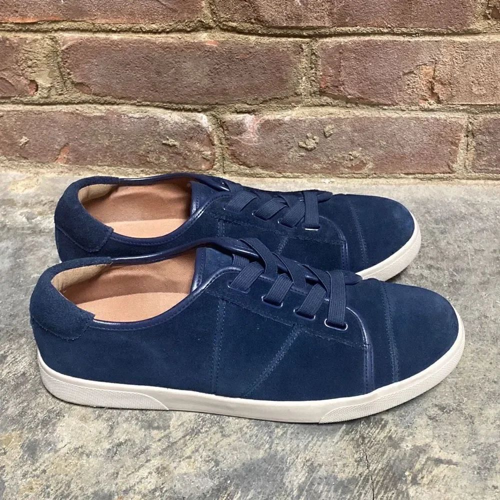 Vionic Blue Suede Slip On Sneaker Size 8 - Picture 2 of 9